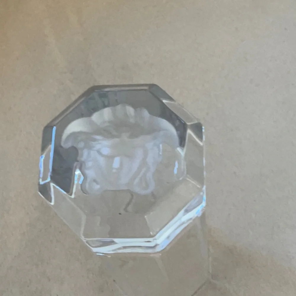 VERSACE ROSENTHAL GLASS, 5.5”h, 2” wide